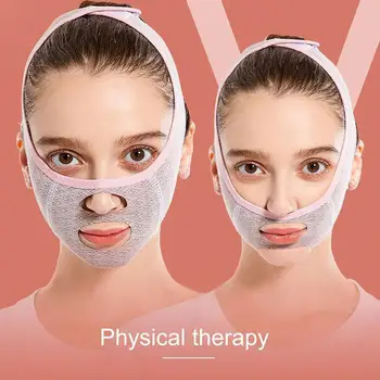 1TK Full Face Lift Magab Mask 3D Korduvkasutatavad Hingav Korts Ilu Salendav Plaaster Eemaldamise Face-lift Naiste V Tööpink, Et G5G2