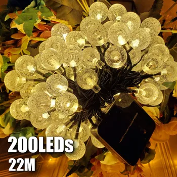 200 String LED Valgus Väljas Päikese Haldjas Tuled 22M IP65 Veekindel Vanik jõuluehe Pulm Lamp Aed