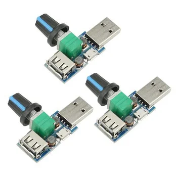 3tk 5W USB Ventilaatori Õhu Maht, Kiirus, Astmeteta Kuberner Moodul USB Kiiruse Kontroller DC 5V USB-Mees Sisend-DC4-12V 2,5-8V