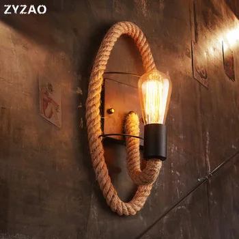 Ameerika Retro Trossi Kanepi Köis Edison Pirn Seinavalgustid Tööstuslikud Loft Vintage Wandlamp Vahekäiguga Rõdu Trepid Baari Kohvi Seinavalgusti