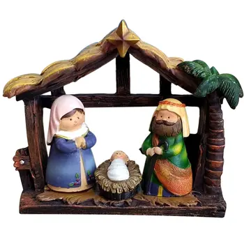 Jõulud Kristuse Stseen Võrevoodi Figuriin Komplekt Lasteaed Püha Perekonna Figuriin Kuju Jõulud Tabeli Teenetemärgid