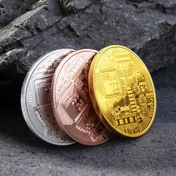 Kogumise Mälestusmündid (Kuld, Hõbe, Roosa Metalli Sulam Suveniiride Pääsme Kodu Kaunistamiseks Käsitöö Suur Kingitus, 1 TK Bitcoin Mündi