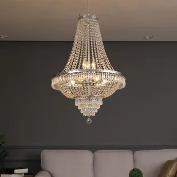 LED Ripats, Kerge Luksus elutuba Kristall Lühter Hotelli Fuajees Villa Kõrge Lagi Trepikoda Euroopa-Stiilis Kroonlühter
