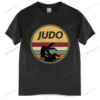 puuvill tshirt mehed suvel tees Retro Judo Judoka Kingitus Tshirt Meeste Klassikalise Lõbus Koomiksi Naljakas Ülalt Tees Mens Tshirt